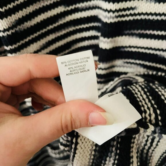 Lucky Brand Space Dye Turtle Neck Knit Pullover Sweater Tunic SZ M Cotton Blend - Picture 8 of 10